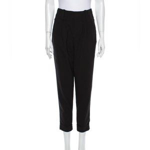 Alice + Olivia black wool cigarette trousers 2